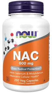 now supplements, nac (n-acetyl cysteine) 600 mg with selenium & molybdenum, 250 veg capsules