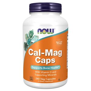 now supplements, cal-mag with zinc, copper, manganese and vitamin d, 240 capsules