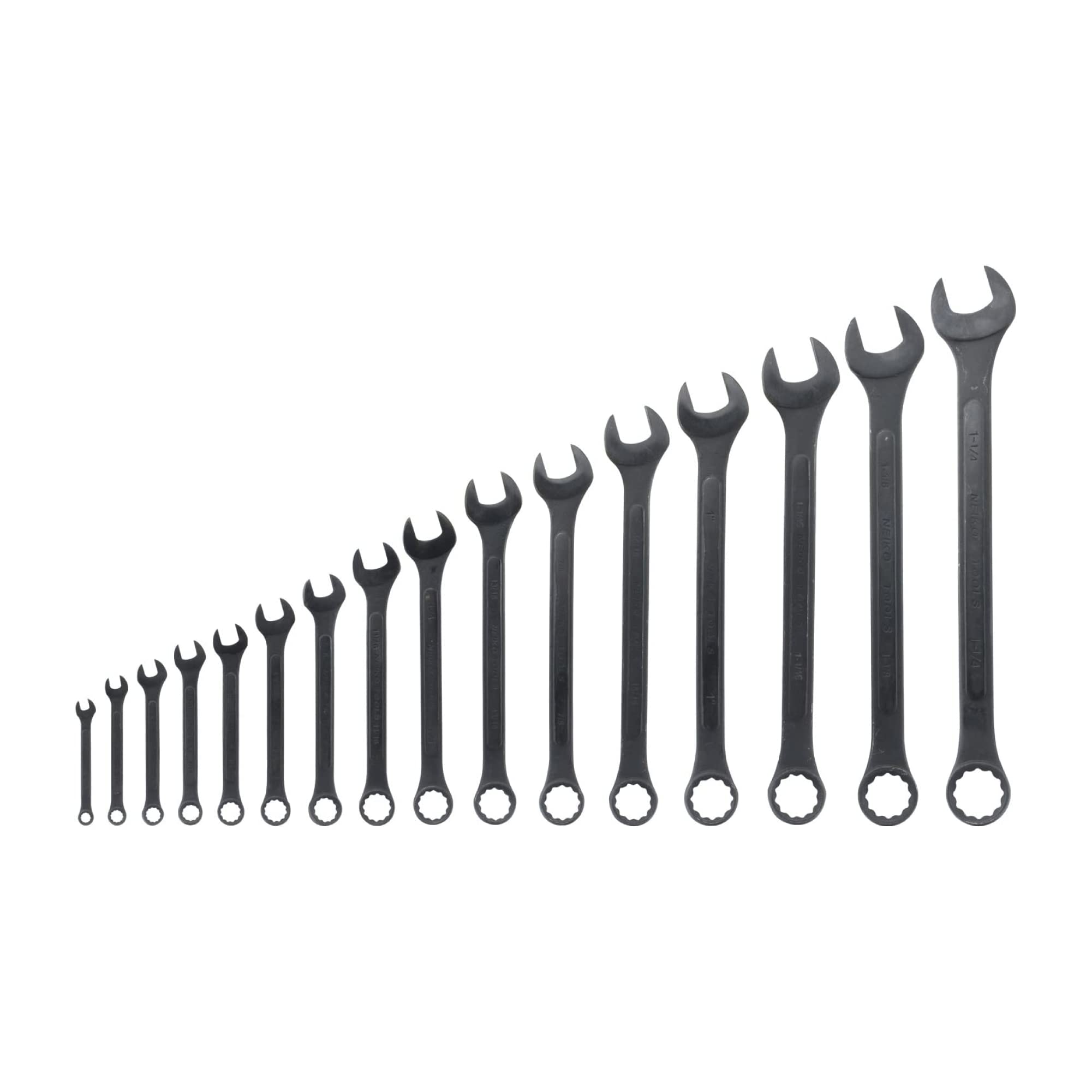 Neiko 03574A Jumbo Combination Wrench Set | 16 Piece | SAE | 1/4” to 1-1/4” | Raised Panel Construction