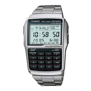 casio general men's watches data bank dbc-32d-1adf - ww, grey/silver