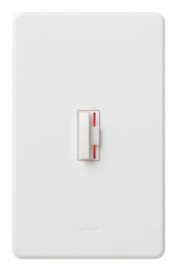 lutron cn-600phw-wh ceana single pole 600w preset dimmer with wallplate, white