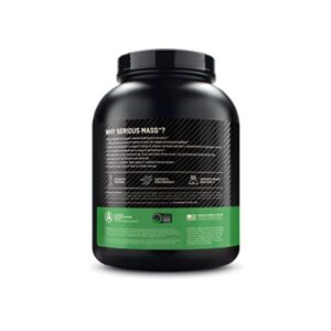 Optimum Nutrition Serious Mass Weight Gainer Protein Powder, Vitamin C, Zinc and Vitamin D for Immune Support, Chocolate, 6 Pound (Packaging May Vary)