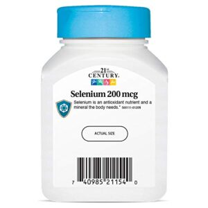 21st Century Selenium 200 Mcg Capsules, 60 Count (Pack of 2)