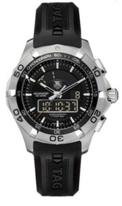 tag heuer men's caf1010.ft8011 aquaracer chronotimer watch