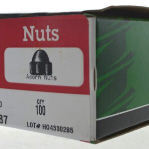 Hillman 180087 Nickel Acorn Nuts, 1/4"x 20", 100 Piece