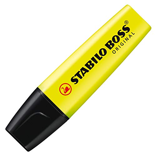 STABILO Highlighter BOSS ORIGINAL Yellow Wallet of 4