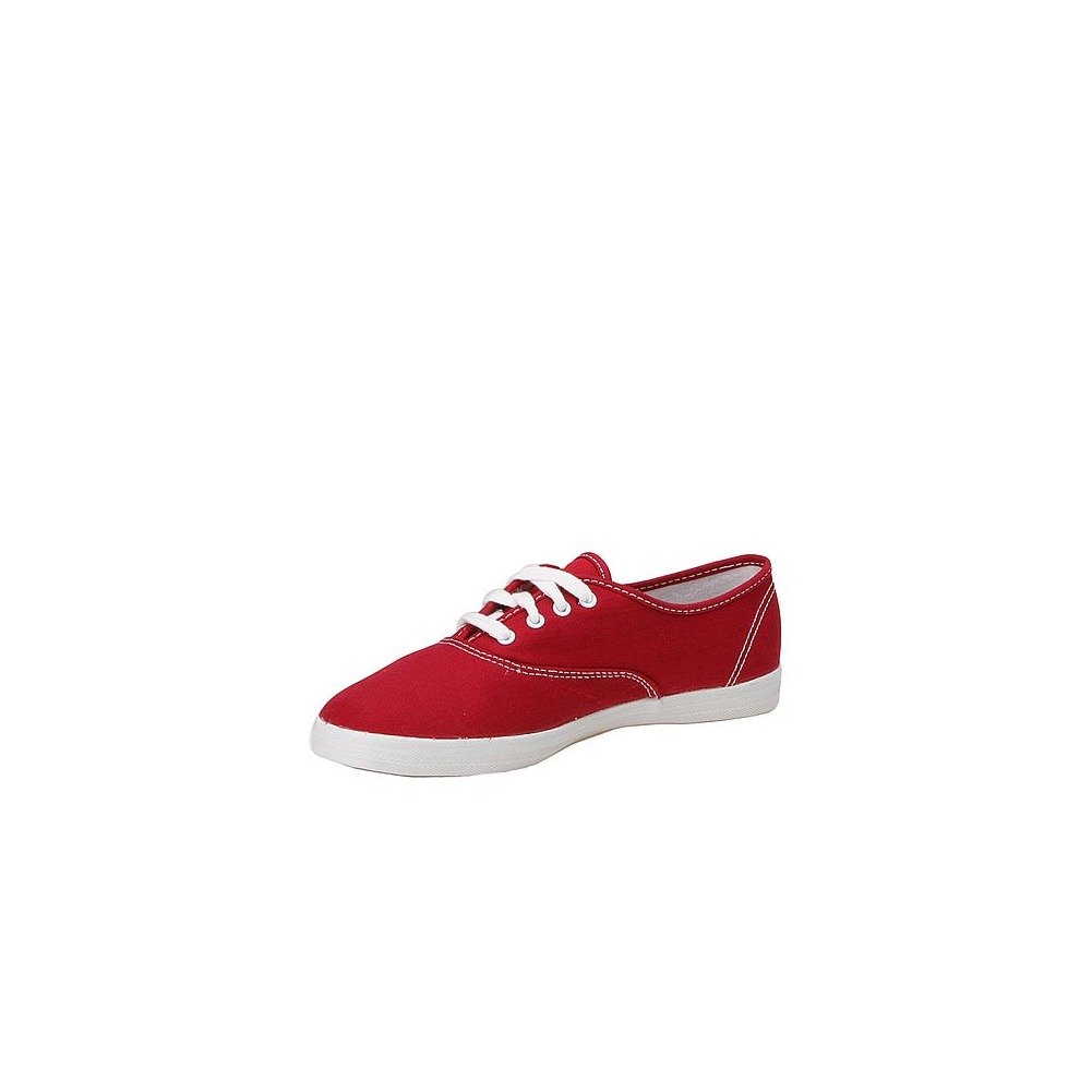 Keds Women's Champion Original Canvas Lace-Up Sneaker, Red, 8 M US