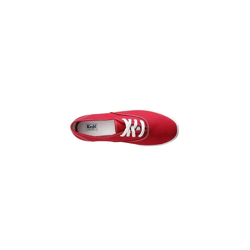 Keds Women's Champion Original Canvas Lace-Up Sneaker, Red, 8 M US