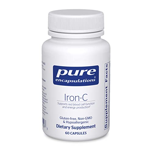 Pure Encapsulations Iron-C | Iron and Vitamin C Supplement to Support Muscle Function, Red Blood Cell Function, and Energy* | 60 Capsules