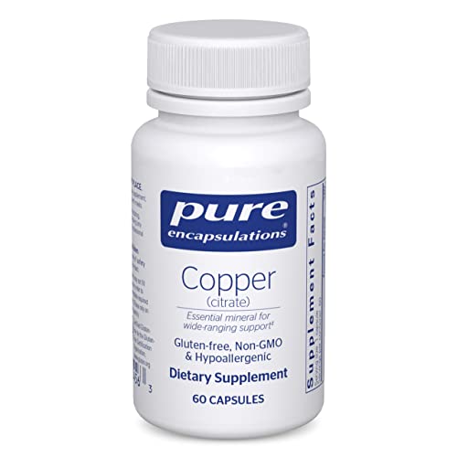 Pure Encapsulations Copper (Citrate) | Highly Bioavailable Form of Copper | 60 Capsules