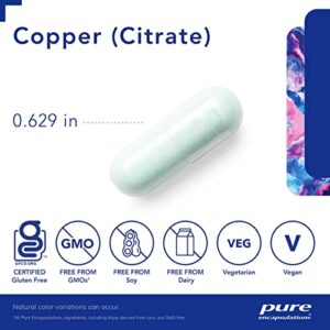 Pure Encapsulations Copper (Citrate) | Highly Bioavailable Form of Copper | 60 Capsules