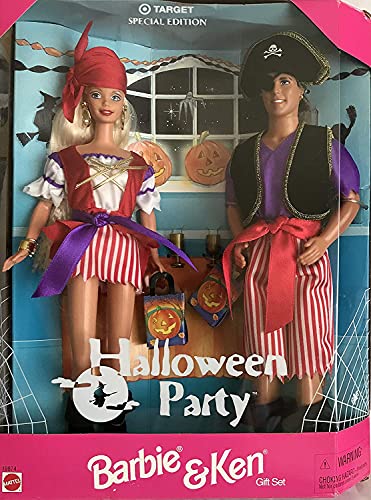 HALLOWEEN PARTY BARBIE & KEN DOLLS Set TARGET Special Edition w Barbie Doll & Ken Doll Dressed as PIRATES (1998)