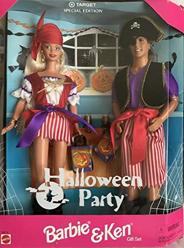 HALLOWEEN PARTY BARBIE & KEN DOLLS Set TARGET Special Edition w Barbie Doll & Ken Doll Dressed as PIRATES (1998)