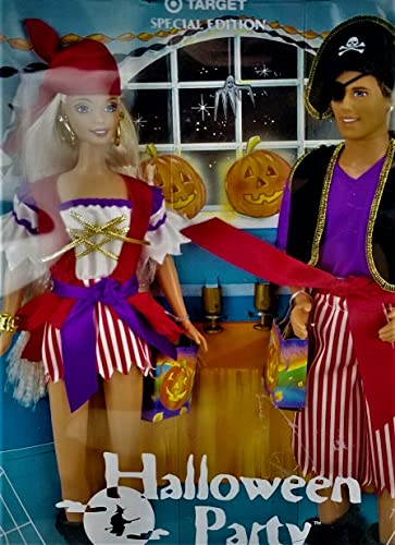 HALLOWEEN PARTY BARBIE & KEN DOLLS Set TARGET Special Edition w Barbie Doll & Ken Doll Dressed as PIRATES (1998)