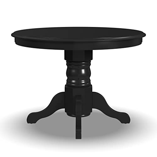 Classic Black 42" Round Pedestal Dining Table by Home Styles