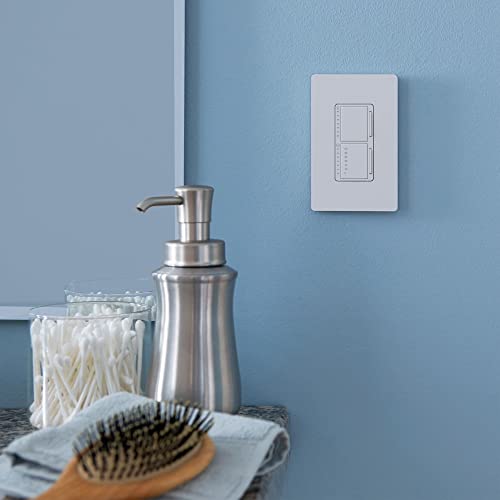 Lutron Maestro 300-Watt Single-Pole Digital Dimmer and Timer Switch with Wallplate, for Incandescent and Halogen Bulbs, MA-L3T251HW-WH, White