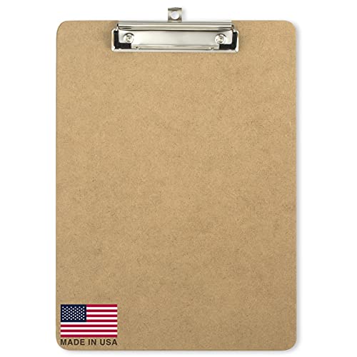 Officemate Recycled Wood Clipboard, Letter Size, Low Profile Clip, 9 x 12.5 Inches (83219), Each, Brown