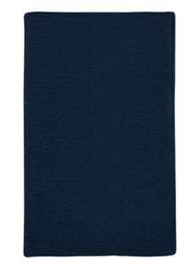 colonial mills courtyard rectangular 4' x 6' braided modern area rug in blue solid