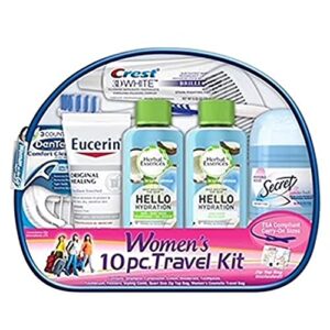 convenience kits international women's herbal essence kit, blue, 10 piece set
