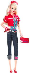 barbie hello kitty collector doll, m9958
