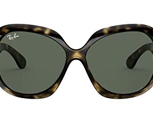 Ray-Ban Women's RB4098 Jackie Ohh II Butterfly Sunglasses, Light Havana/Dark Green, 60 mm