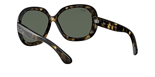 Ray-Ban Women's RB4098 Jackie Ohh II Butterfly Sunglasses, Light Havana/Dark Green, 60 mm