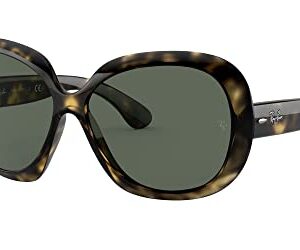 Ray-Ban Women's RB4098 Jackie Ohh II Butterfly Sunglasses, Light Havana/Dark Green, 60 mm