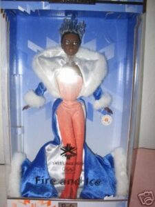 barbie fire and ice salt lake 2002 african american collector doll