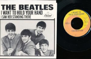 beatles i want to hold your hand / i saw her standing there usa 45 w/ps reissue