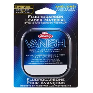 berkley vanish® leader material, clear, 30lb | 13.6kg, 30yd | 27m fluorocarbon fishing line, suitable for freshwater environments