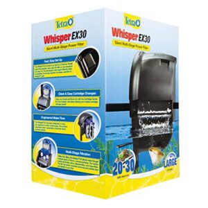 Tetra Whisper EX 30 Filter For 20 To 30 Gallon aquariums, Silent Multi-Stage Filtration (26311), Blacks & Grays