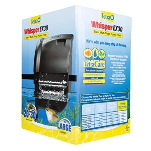 Tetra Whisper EX 30 Filter For 20 To 30 Gallon aquariums, Silent Multi-Stage Filtration (26311), Blacks & Grays