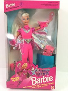 barbie flying hero doll w shimmering cape! lights & sounds! (1995)