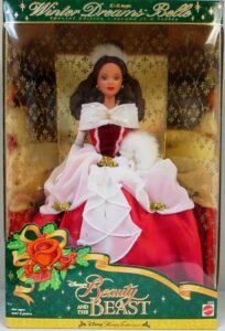 disney's beauty and the beast winter dreams belle barbie from the disney holiday collection