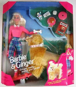 mattel barbie 17116 1997 barbie & ginger the dog