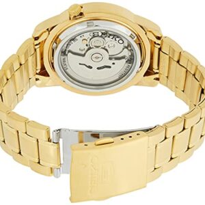 SEIKO Men's SNKE56 5 Automatic Gold Dial Gold-Tone Stainless Steel Watch