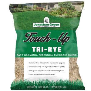 jonathan green (12120) touch-up tri-rye perennial ryegrass grass seed - cool season lawn seed (3 lb)