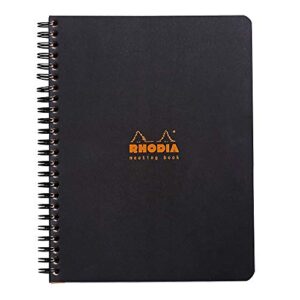 rhodia efficient meeting notebook, black 8.25" x 6.25"