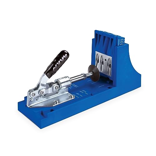 Kreg K4 Pocket Hole Jig - Adjustable, Versatile Jig for Strong Joints - Create Perfect, Rock-Solid Joints - Easily Adjustable Drill Guides - For Materials 1/2" to 1 1/2" Thick