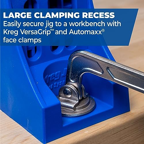 Kreg K4 Pocket Hole Jig - Adjustable, Versatile Jig for Strong Joints - Create Perfect, Rock-Solid Joints - Easily Adjustable Drill Guides - For Materials 1/2" to 1 1/2" Thick