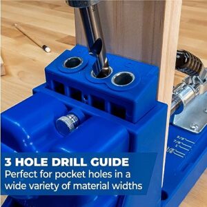 Kreg K4 Pocket Hole Jig - Adjustable, Versatile Jig for Strong Joints - Create Perfect, Rock-Solid Joints - Easily Adjustable Drill Guides - For Materials 1/2" to 1 1/2" Thick