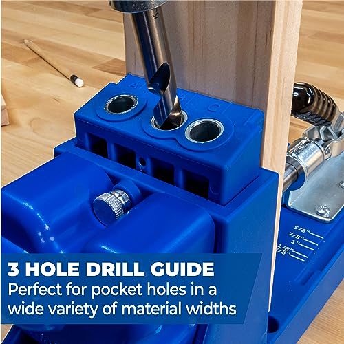 Kreg K4 Pocket Hole Jig - Adjustable, Versatile Jig for Strong Joints - Create Perfect, Rock-Solid Joints - Easily Adjustable Drill Guides - For Materials 1/2" to 1 1/2" Thick