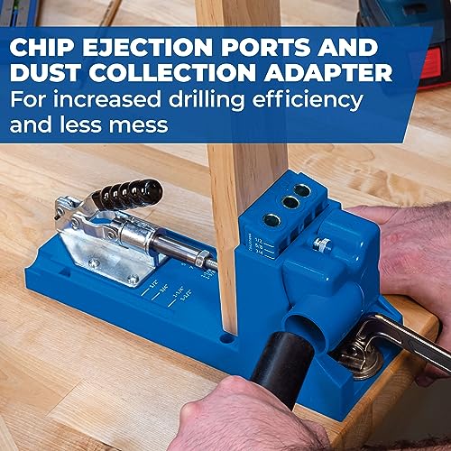 Kreg K4 Pocket Hole Jig - Adjustable, Versatile Jig for Strong Joints - Create Perfect, Rock-Solid Joints - Easily Adjustable Drill Guides - For Materials 1/2" to 1 1/2" Thick