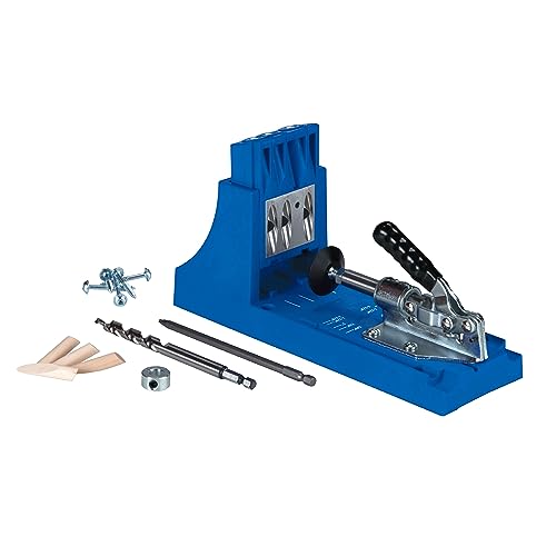 Kreg K4 Pocket Hole Jig - Adjustable, Versatile Jig for Strong Joints - Create Perfect, Rock-Solid Joints - Easily Adjustable Drill Guides - For Materials 1/2" to 1 1/2" Thick