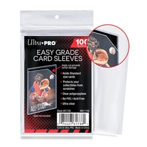 Ultra PRO - Easy Grade (100 Ct.) Card Sleeves (2.5" x 3.5") Card Protective Sleeves - Protect your collectible Trading Cards, Sports Cards, and Gaming Cards from Wear and Tear