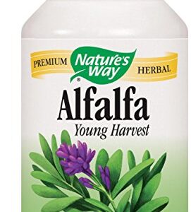 Nature's Way Alfalfa Leaves, 1,215 mg, 100 Vegetarian Capsules, Pack of 2