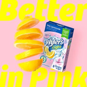 Wyler's Light Singles To Go Powder Packets, Water Drink Mix, Pink Lemonade, 96 Single Servings (Pack of 12)