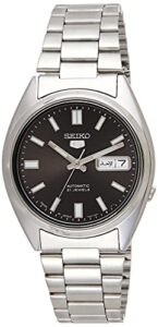 seiko 5 automatic gents stainless steel watch, black dial - snxs79j1 - (made in japan) by seiko watches
