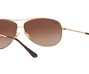 Ray-Ban RB3293 Metal Pilot Sunglasses, Gold/Dark Brown Gradient, 63 mm