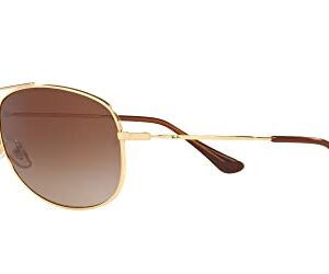 Ray-Ban RB3293 Metal Pilot Sunglasses, Gold/Dark Brown Gradient, 63 mm